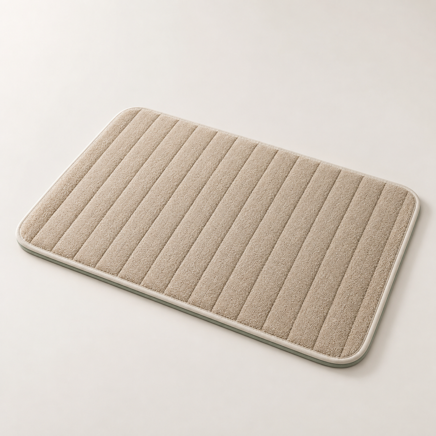 DryStep Quick-Dry Bath Mat in a calm neutral finish
