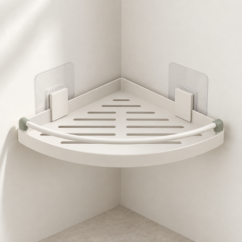 CornerShelf Adhesive Organizer for bathroom storage