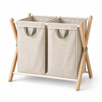 SortFold Double Laundry Hamper on a clean white background