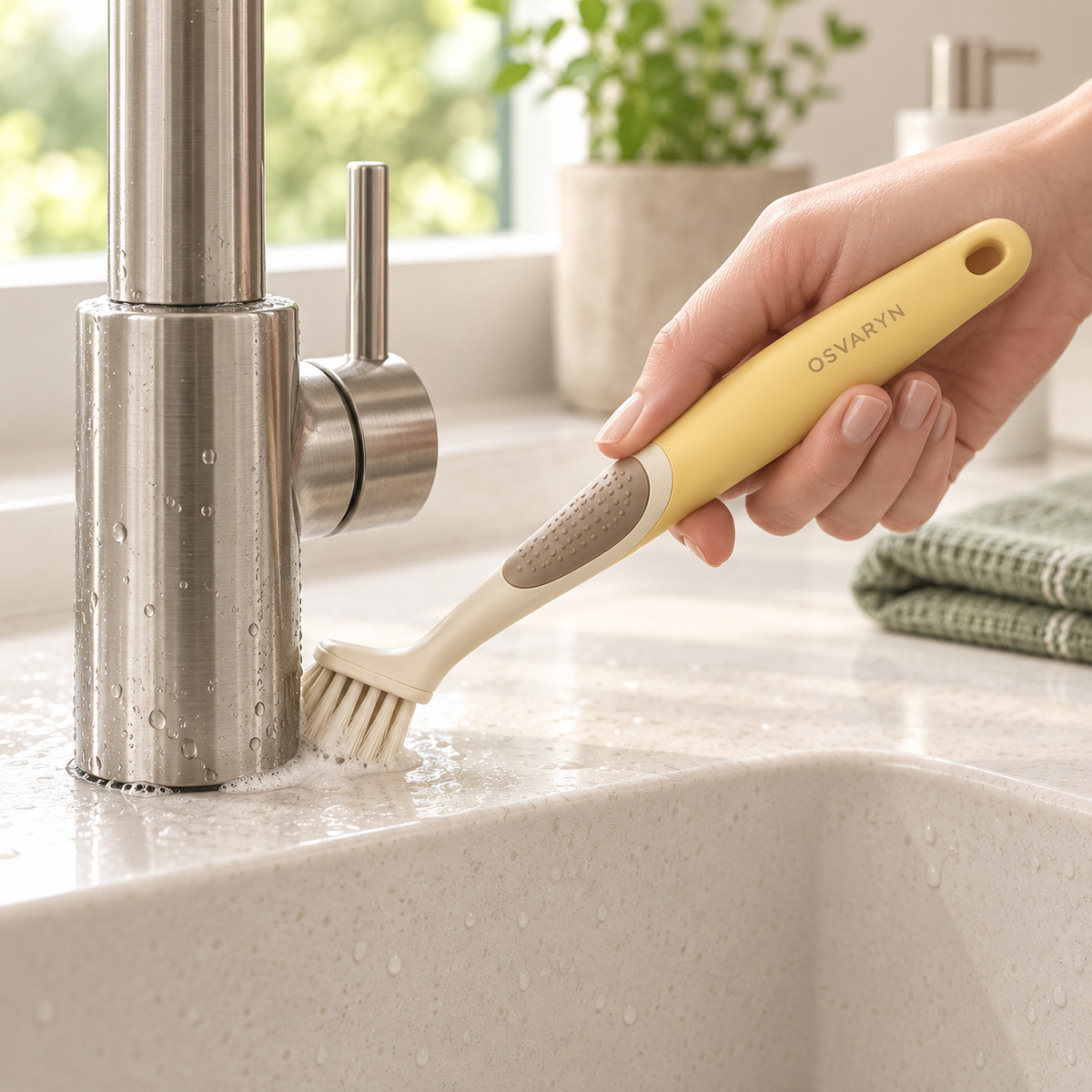EdgeClean Detail Brush shown in a modern home cleaning setting
